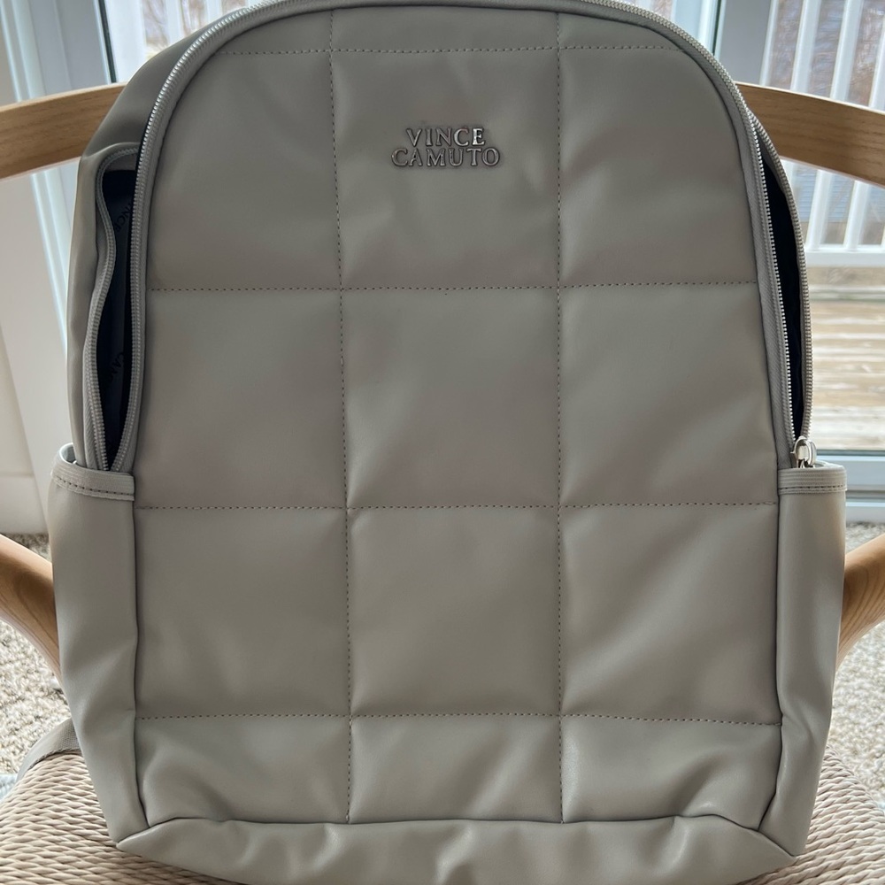 Vince Camuto Quilted Tan Backpack